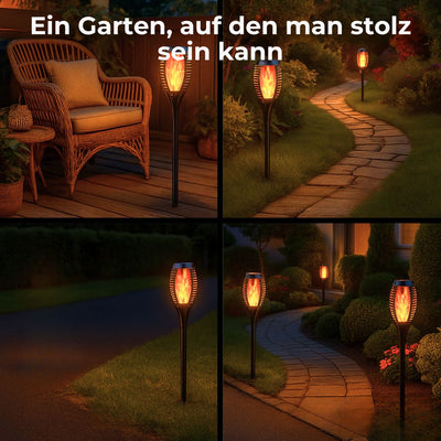 Glowvia™ – Realistische solarbetriebene Flammenfackel