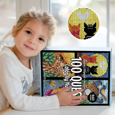 MosaicQuest™ – 100-seitiges Malen-nach-Zahlen Kunstbuch Set
