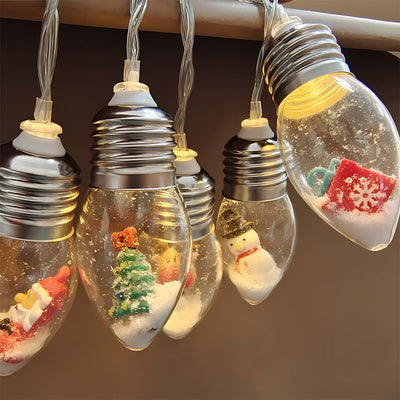 FrostGlow™ – LED Weihnachts-Lichterkette mit Schneeglühbirnen