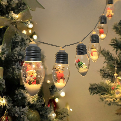FrostGlow™ – LED Weihnachts-Lichterkette mit Schneeglühbirnen