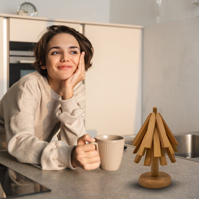 Trivetree™ - Handgefertigter Untersetzer Aus Holz