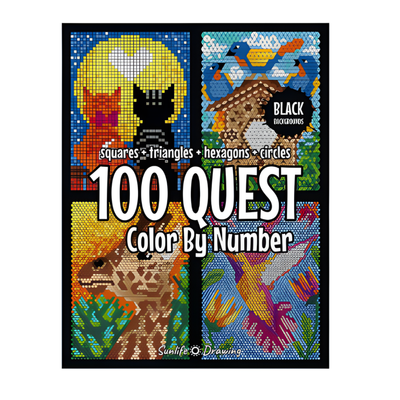 MosaicQuest™ – 100-seitiges Malen-nach-Zahlen Kunstbuch Set