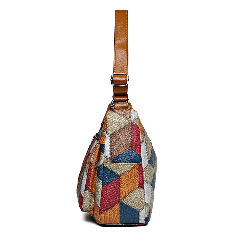 Kirsten™ – Geometrische Handtasche aus Veganem Leder