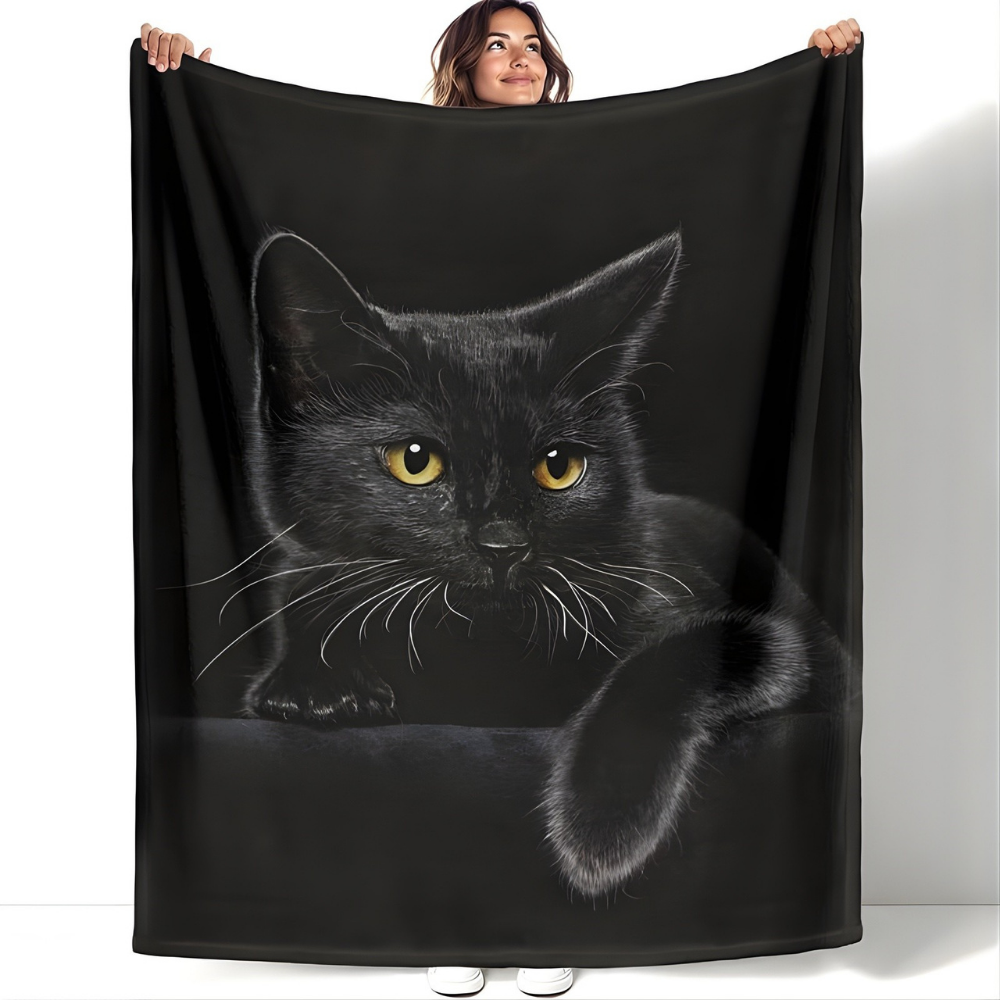 NightPurr™ – Elegante Schwarze Katzen Kuscheldecke