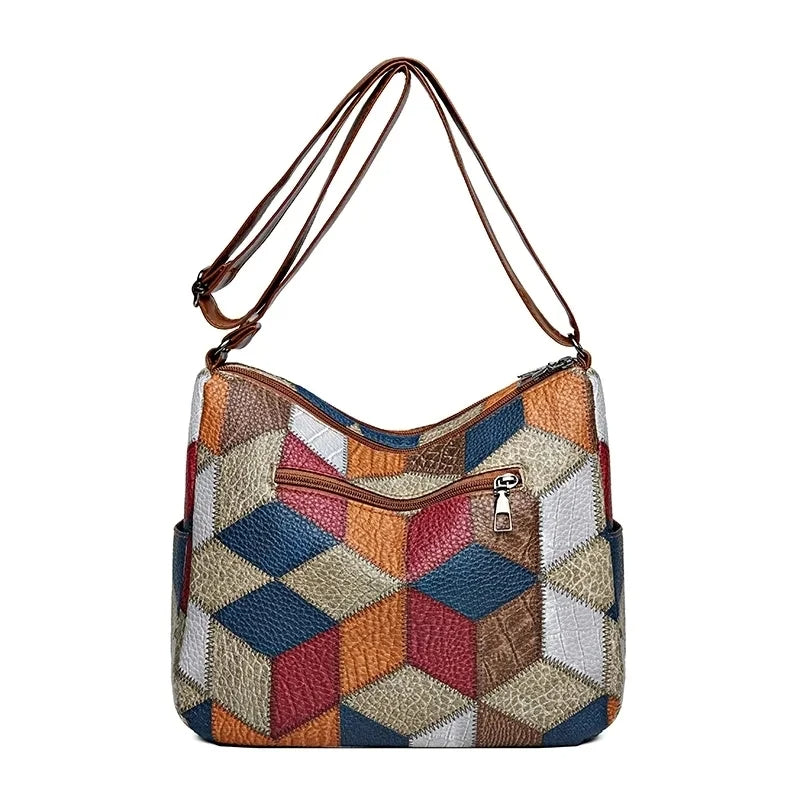 Kirsten™ – Geometrische Handtasche aus Veganem Leder