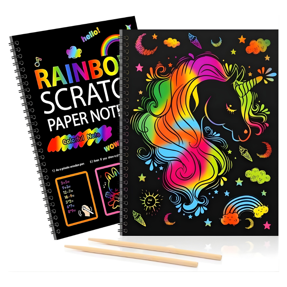 ArtWhirl™ – Magisches Regenbogen-Skizzenbuch mit Bleistift