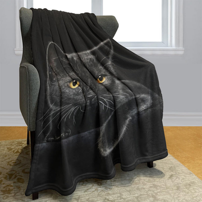 NightPurr™ – Elegante Schwarze Katzen Kuscheldecke