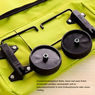 TrollyFold™ – Zusammenklappbare 2-in-1 Einkaufs Tragetasche mit Rollen
