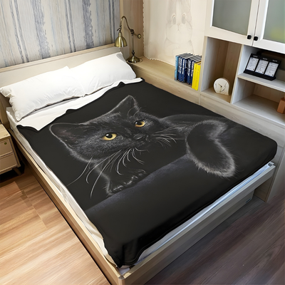 NightPurr™ – Elegante Schwarze Katzen Kuscheldecke
