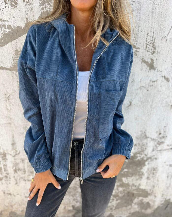 Aida™ – Hoodie aus Velours im Retro-Stil
