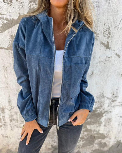 Aida™ – Hoodie aus Velours im Retro-Stil