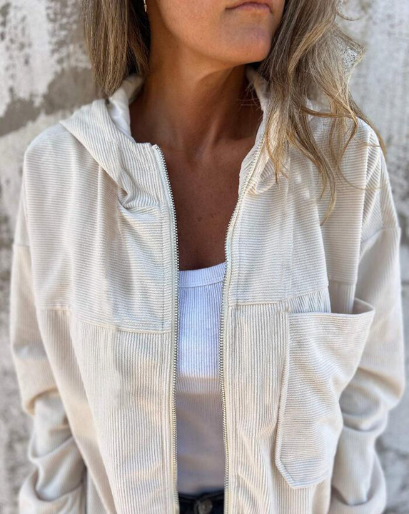 Aida™ – Hoodie aus Velours im Retro-Stil