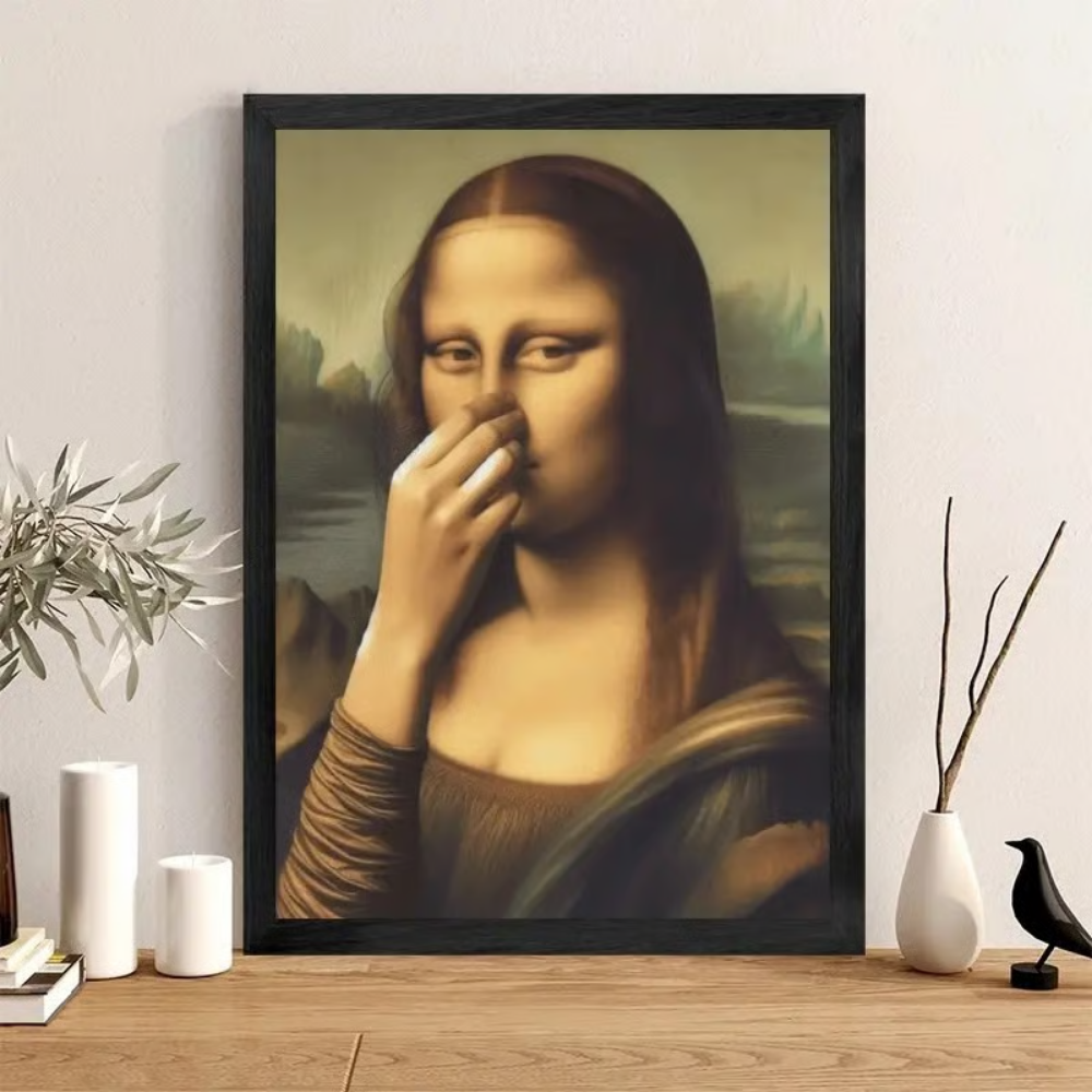 LooLisa™ – Vintage Lustige Badezimmer Monalisa Wandkunst