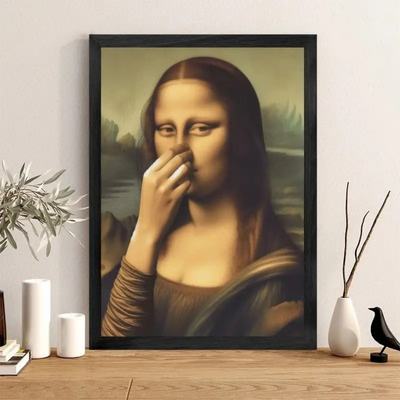 LooLisa™ – Vintage Lustige Badezimmer Monalisa Wandkunst
