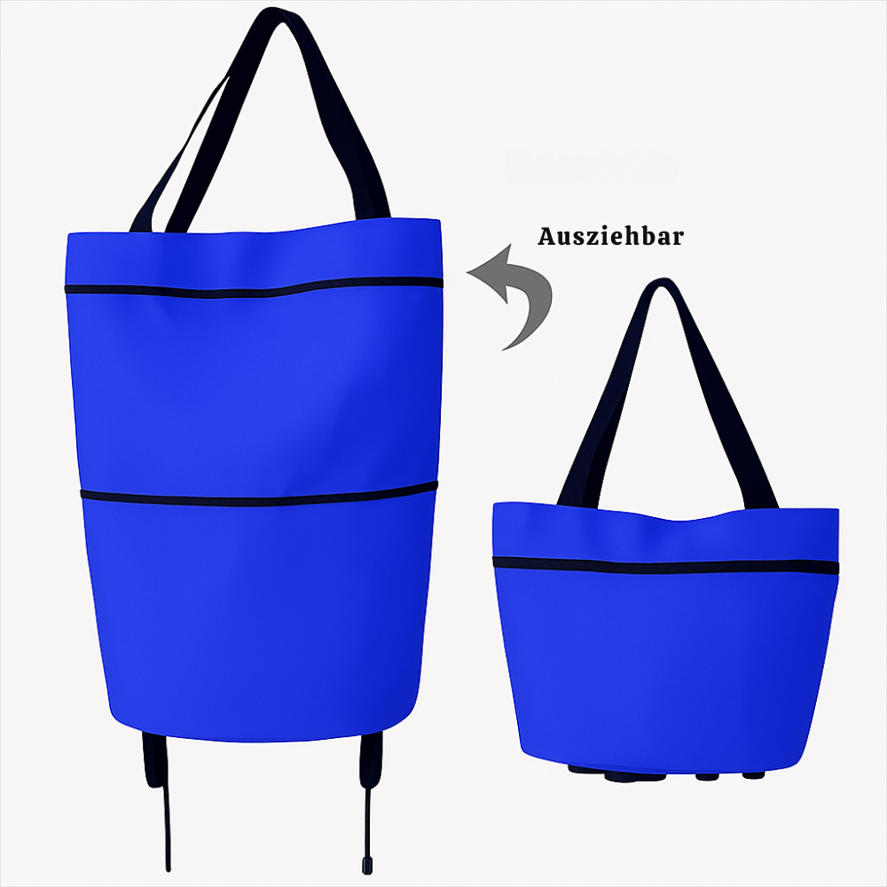 TrollyFold™ – Zusammenklappbare 2-in-1 Einkaufs Tragetasche mit Rollen
