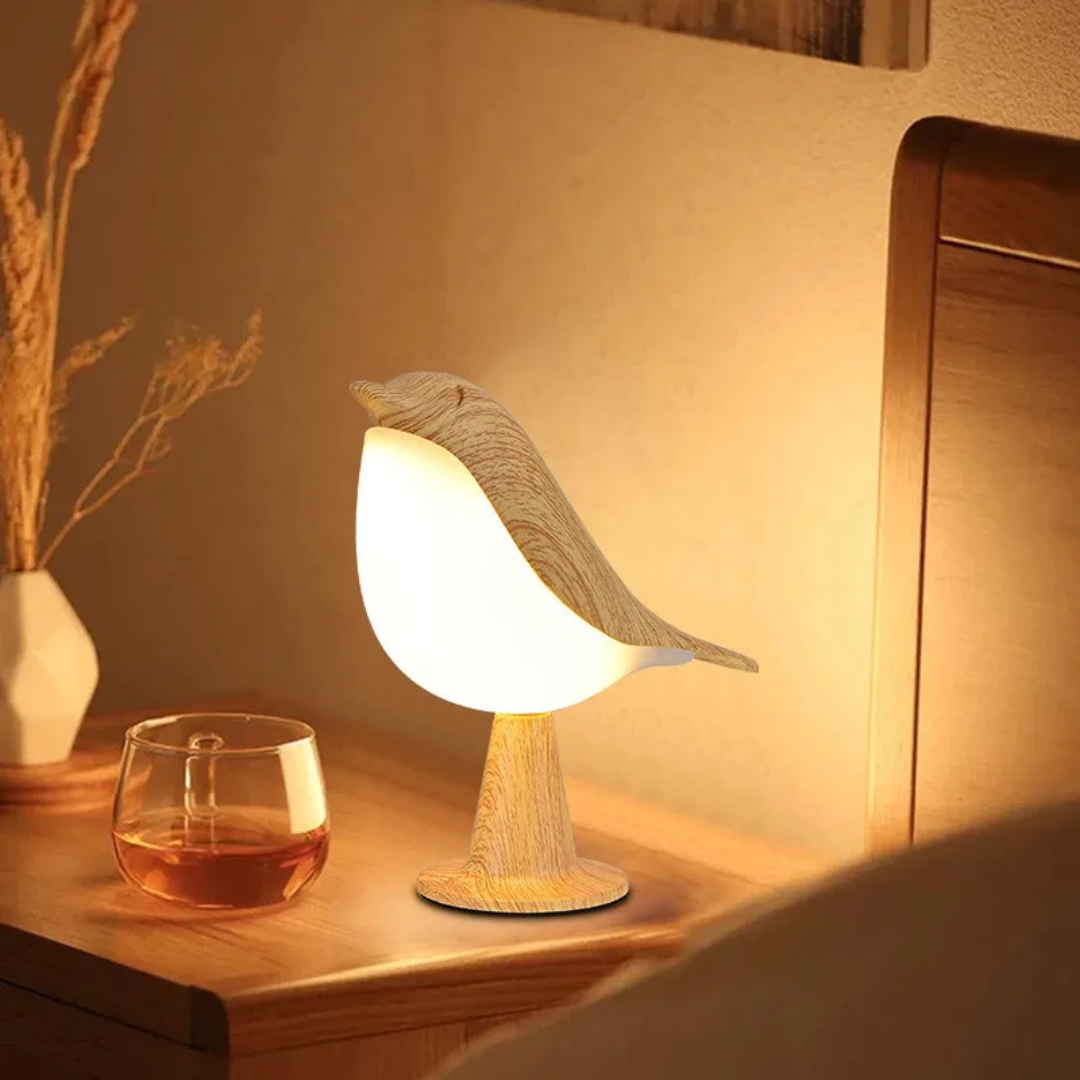 ZenGlow™ – Elegante Nachttischlampe im Vogel-Design