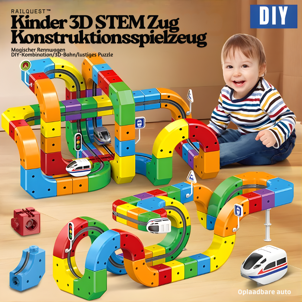 RailQuest™ – Kinder 3D STEM Zug Konstruktionsspielzeug