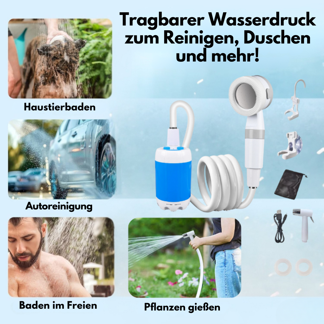 AquaJet™ – Tragbare Wasserlösung für den Außenbereich