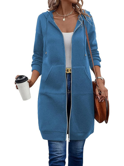 Zarah™ – Kuscheliger Damen Fleece Zip Hoodie