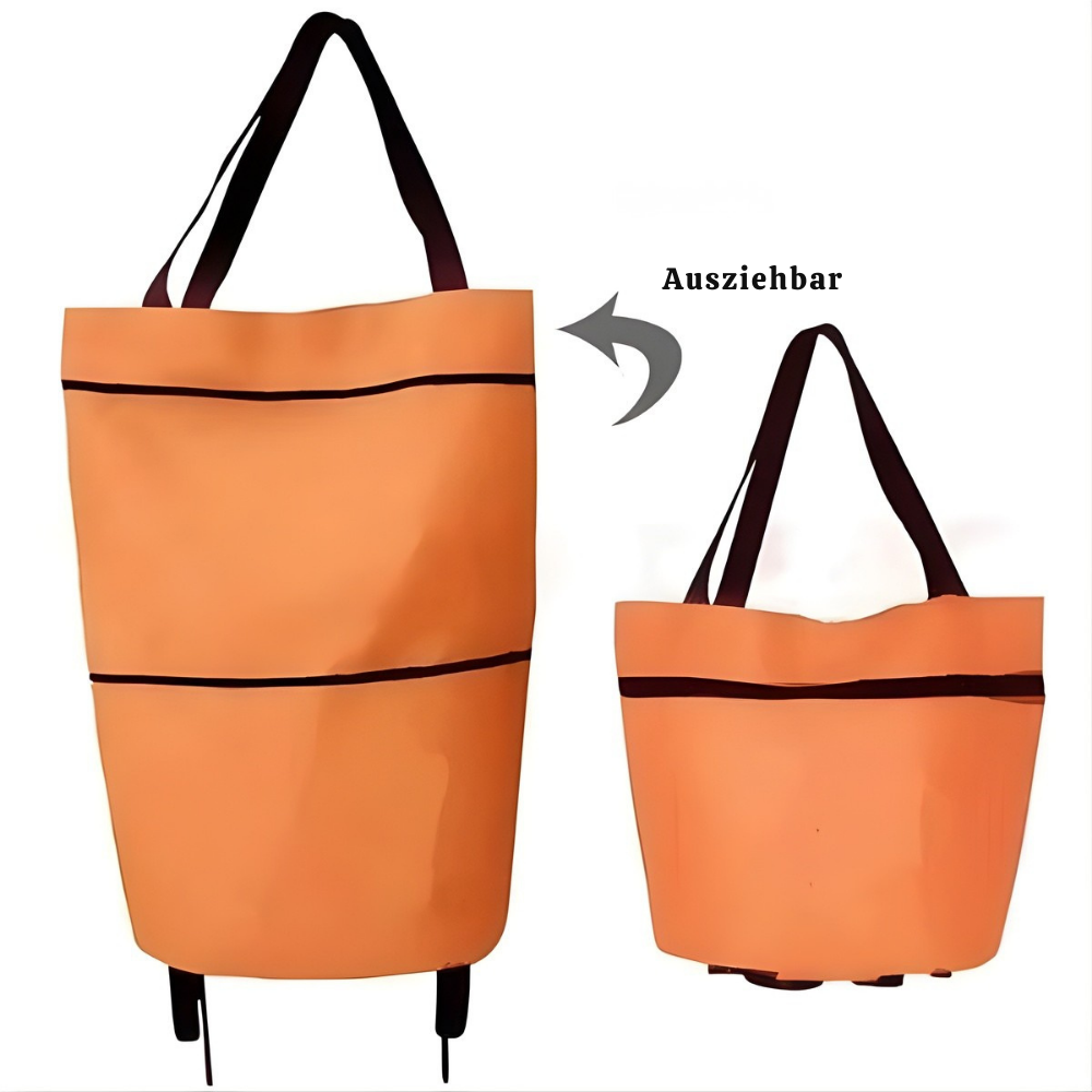 TrollyFold™ – Zusammenklappbare 2-in-1 Einkaufs Tragetasche mit Rollen