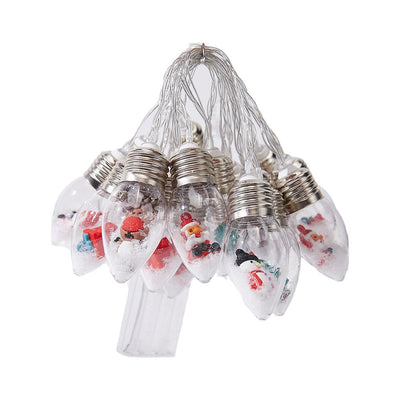FrostGlow™ – LED Weihnachts-Lichterkette mit Schneeglühbirnen