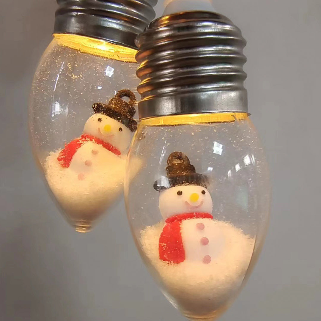 FrostGlow™ – LED Weihnachts-Lichterkette mit Schneeglühbirnen