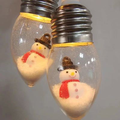 FrostGlow™ – LED Weihnachts-Lichterkette mit Schneeglühbirnen