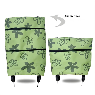 TrollyFold™ – Zusammenklappbare 2-in-1 Einkaufs Tragetasche mit Rollen