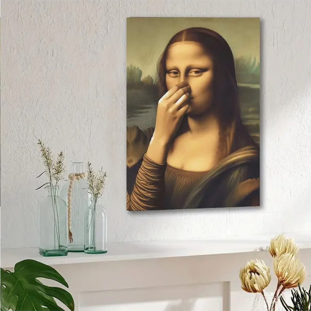 LooLisa™ – Vintage Lustige Badezimmer Monalisa Wandkunst