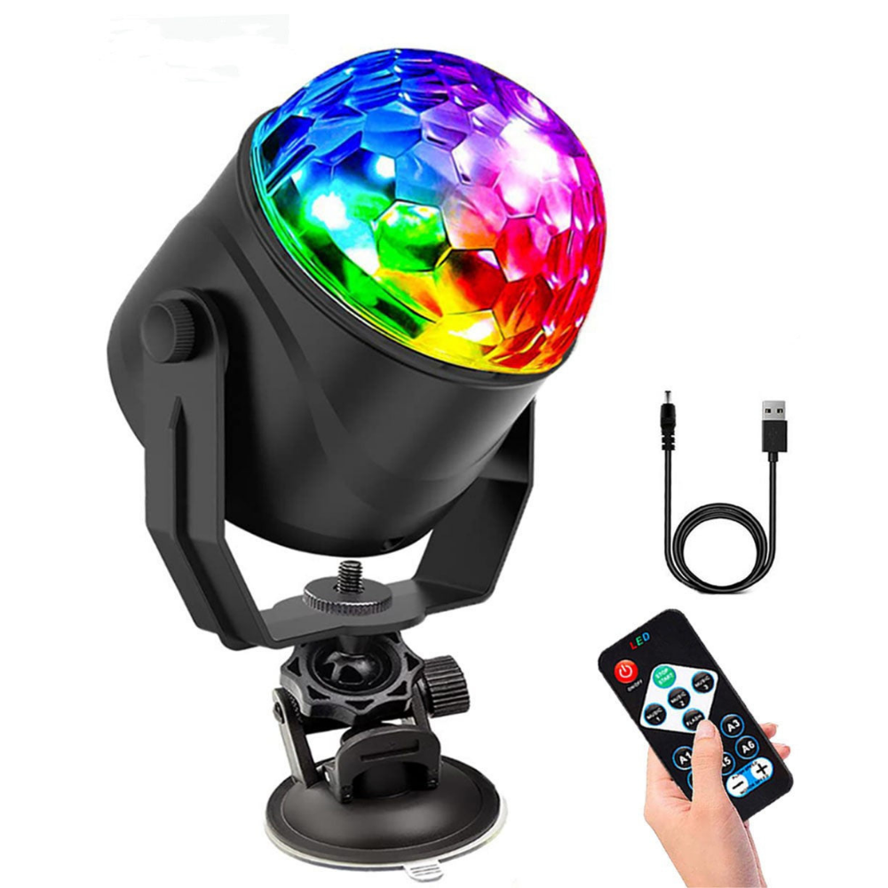 PartyNova™ – Mehrfarbige Rotierende LED Discolampe