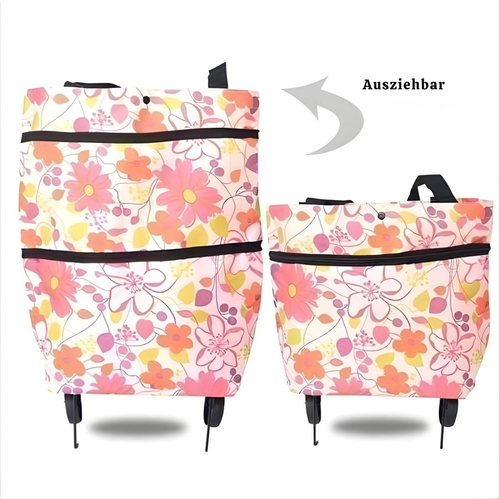 TrollyFold™ – Zusammenklappbare 2-in-1 Einkaufs Tragetasche mit Rollen