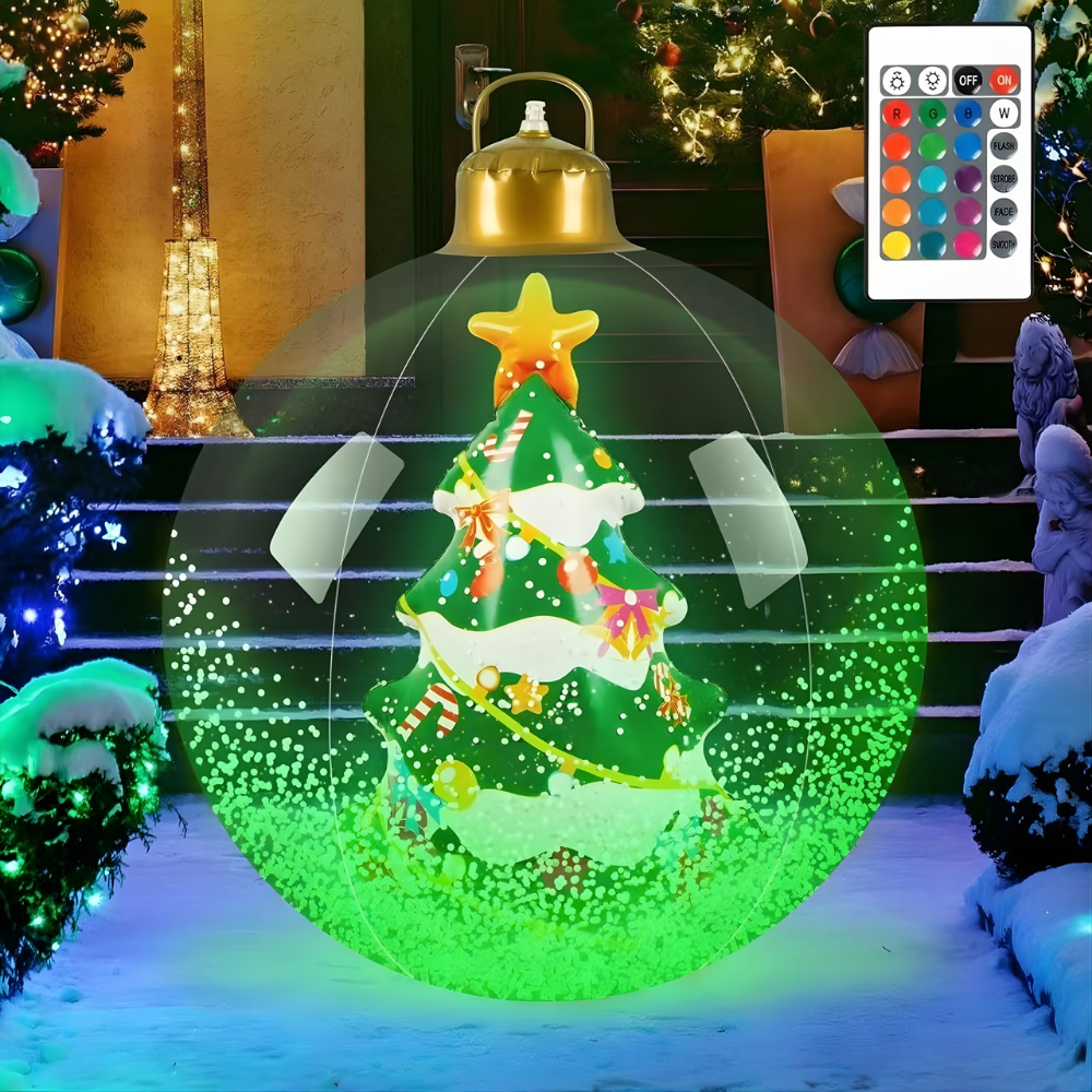 GlitzGlobe™ – Aufblasbare LED Weihnachtsleuchtkugel Dekoration