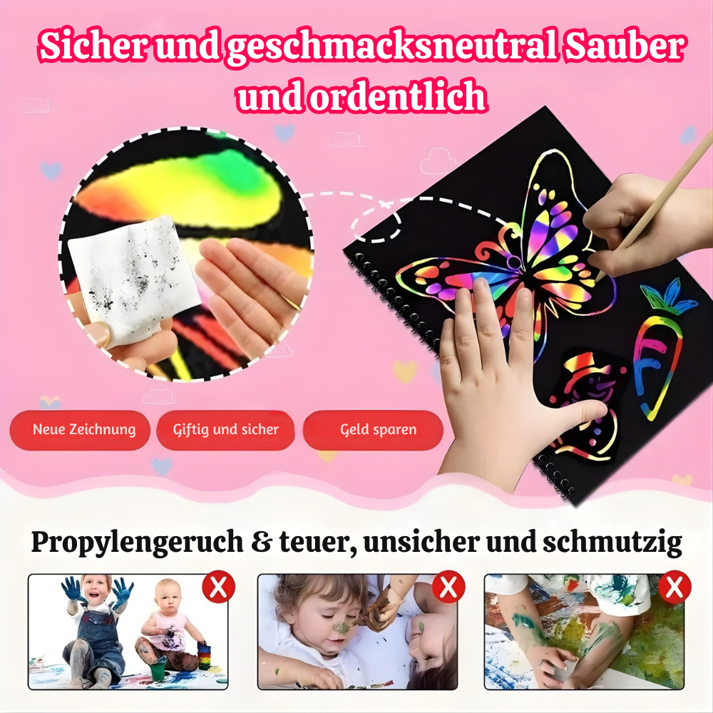 ArtWhirl™ – Magisches Regenbogen-Skizzenbuch mit Bleistift