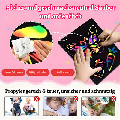 ArtWhirl™ – Magisches Regenbogen-Skizzenbuch mit Bleistift
