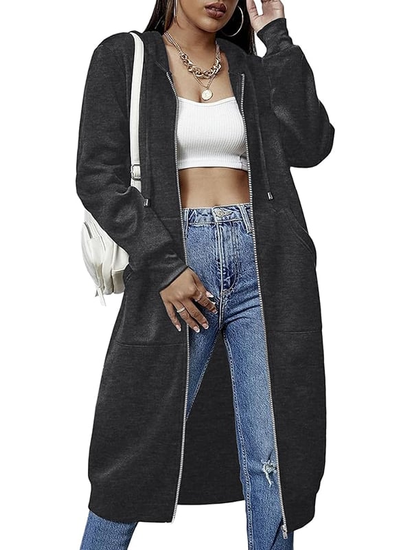 Zarah™ – Kuscheliger Damen Fleece Zip Hoodie