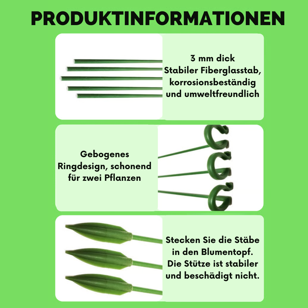 PlantGuard™ - 10 Stück langlebige Pflanzenstützklammern