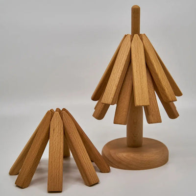 Trivetree™ - Handgefertigter Untersetzer Aus Holz