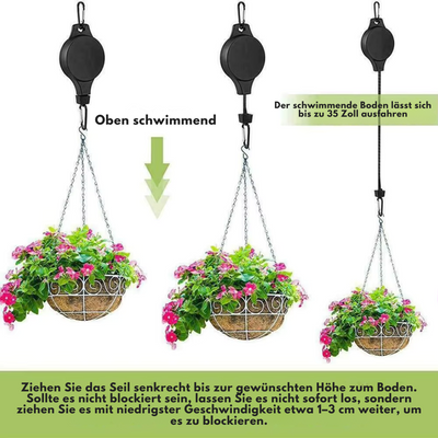 PlantLift™ – Müheloses Aufhängen & Gießen von Pflanzen