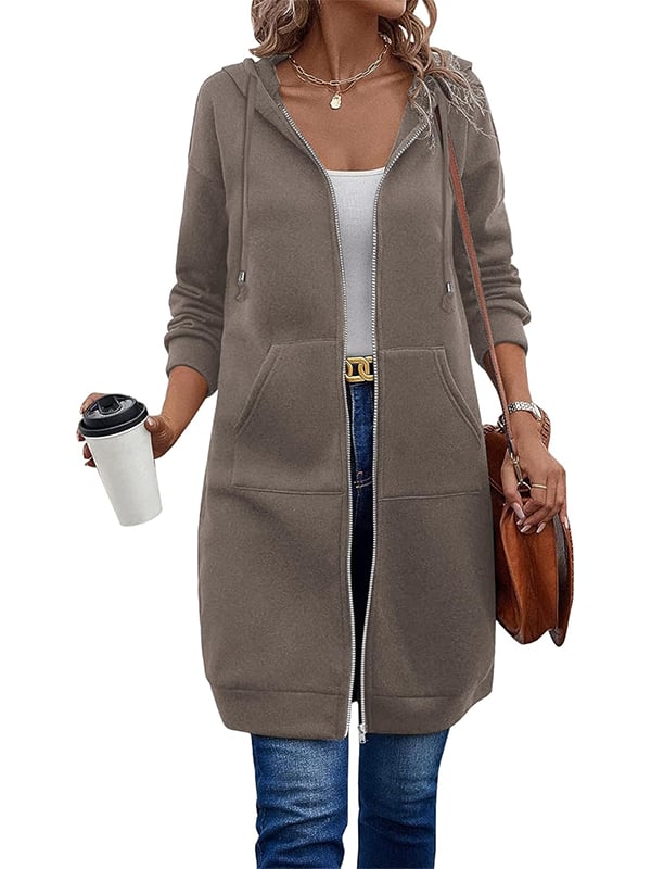 Zarah™ – Kuscheliger Damen Fleece Zip Hoodie