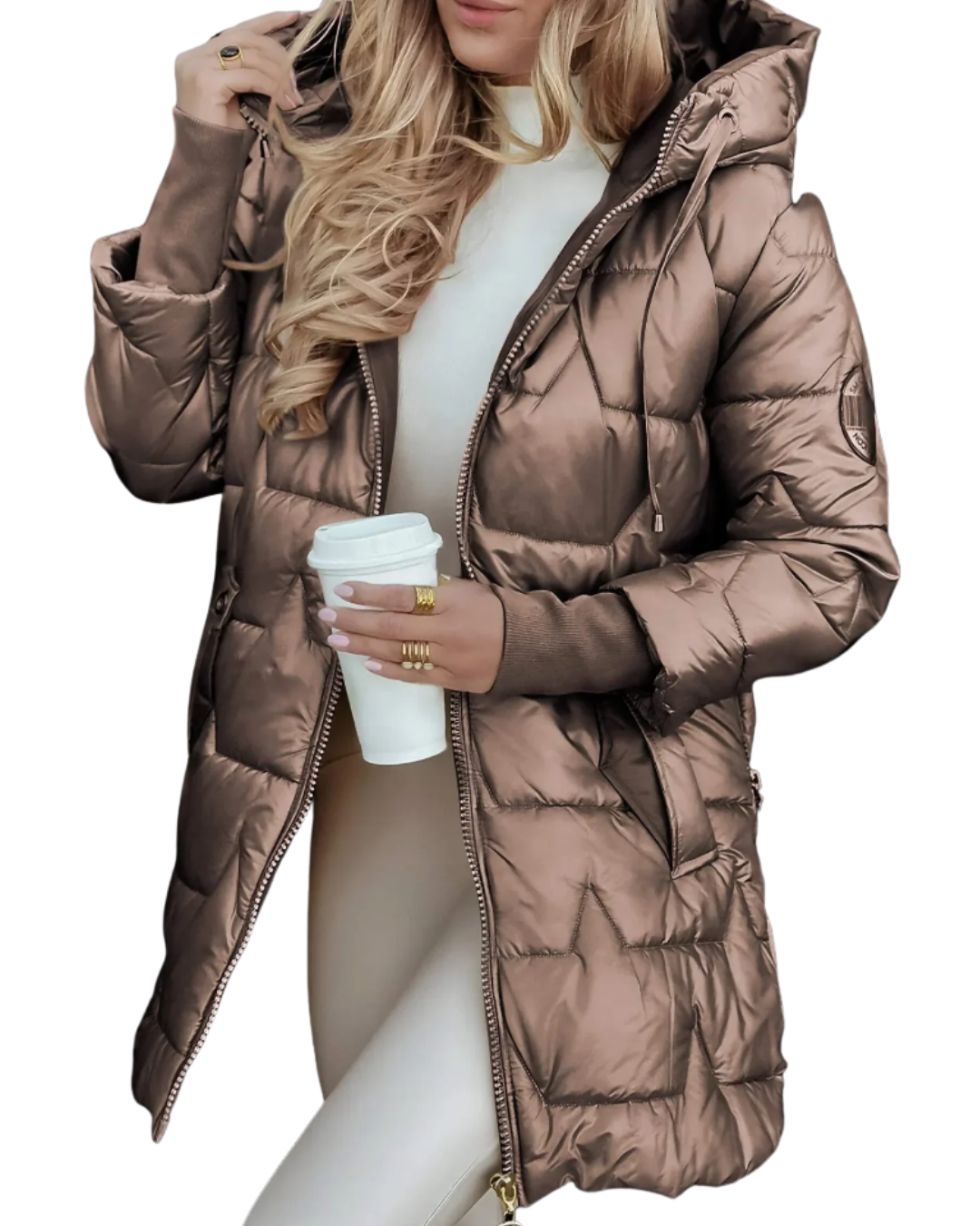 Elise™ – Elegante Gemütliche Steppjacke mit Kapuze