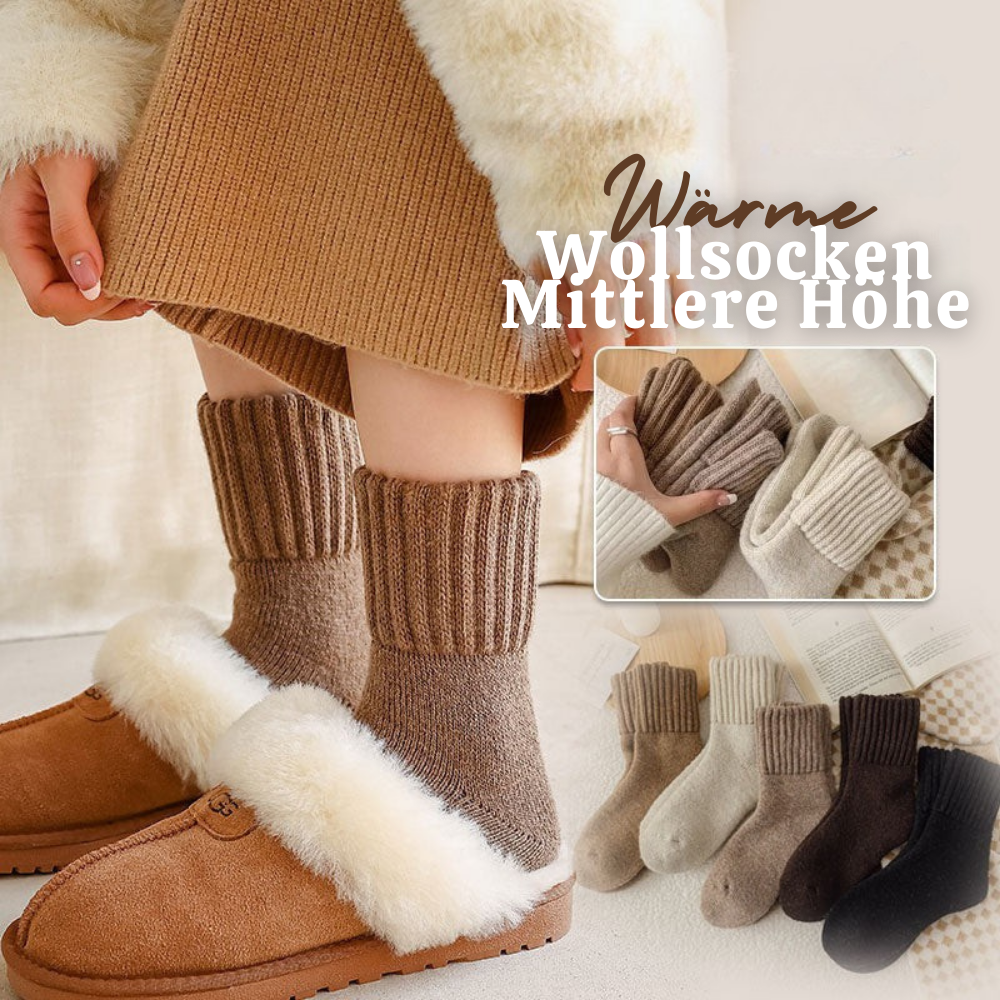 EverWarm™ – Premium Gemütliche Mittel lange Wollsocken