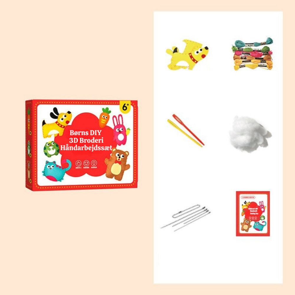 CraftCritters™ – Kinder DIY 3D Stickerei Bastelset
