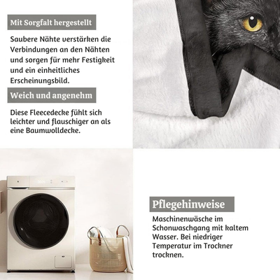 NightPurr™ – Elegante Schwarze Katzen Kuscheldecke