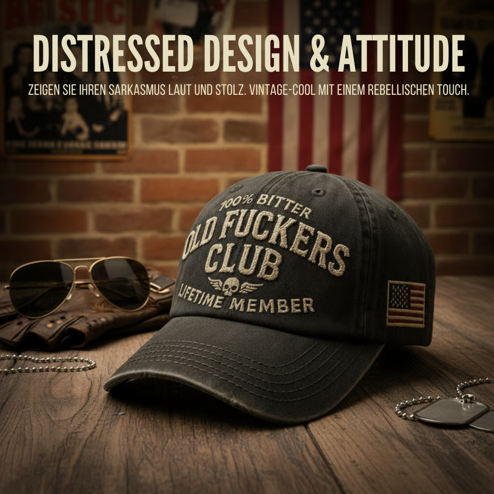 CynicClub™ – Vintage Humorvolle Bestickte Baseballkappe