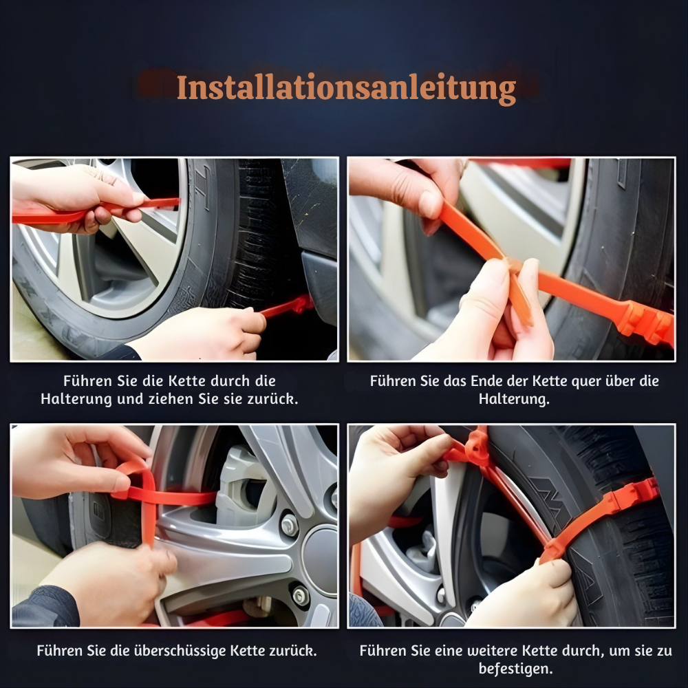 FrostRail™ – Universelle Winter Anti-Rutsch Schneeketten für Fahrzeuge