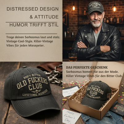 CynicClub™ – Vintage Humorvolle Bestickte Baseballkappe