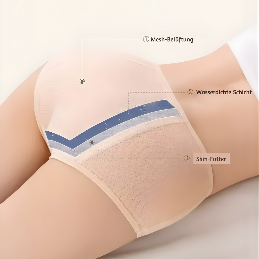 LunaSilk™ – Hygienische Antibakterielle Auslaufsichere Damen Unterwäsche