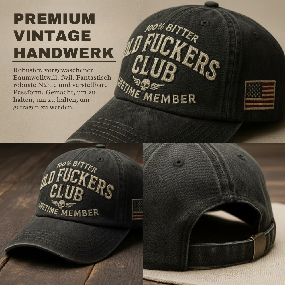 CynicClub™ – Vintage Humorvolle Bestickte Baseballkappe