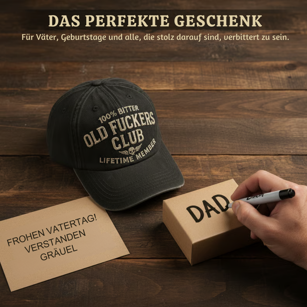 CynicClub™ – Vintage Humorvolle Bestickte Baseballkappe