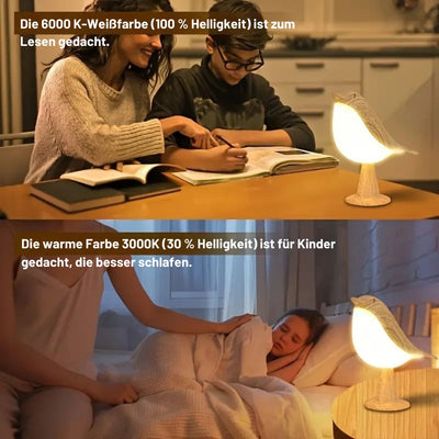 ZenGlow™ – Elegante Nachttischlampe im Vogel-Design